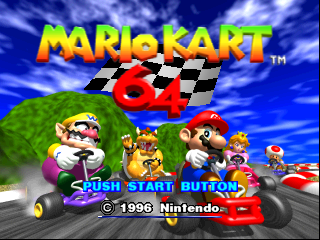 Mario Kart 64 (USA) Title Screen